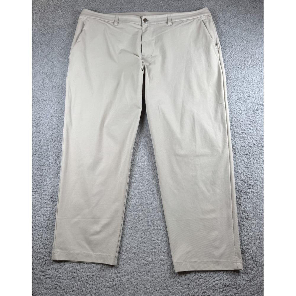 Lululemon Commission Office Work Chino Pants Tan Beige Mens Size 41x28